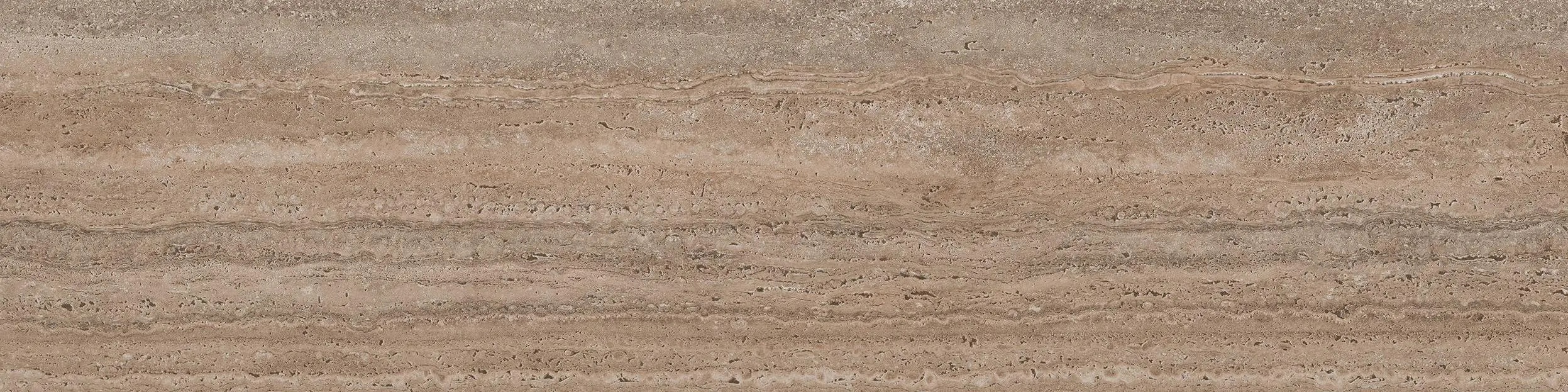 KERAMA MARAZZI Ступень фронтальная клееная Про Травертин коричневый светлый матовый обрезной 33x119,5x0,9