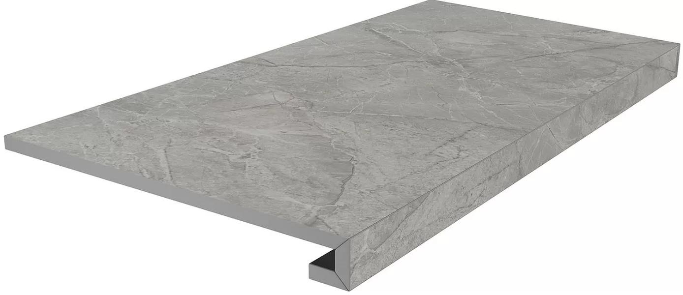 KERAMA MARAZZI Ступень клееная Риальто дымчатый матовый 33x80x0,9
