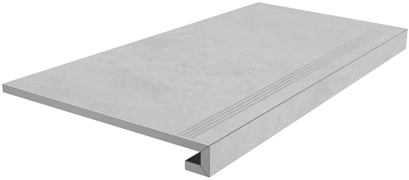 KERAMA MARAZZI Ступень клееная Монте Тиберио серый лаппатированный 33x80x0,9