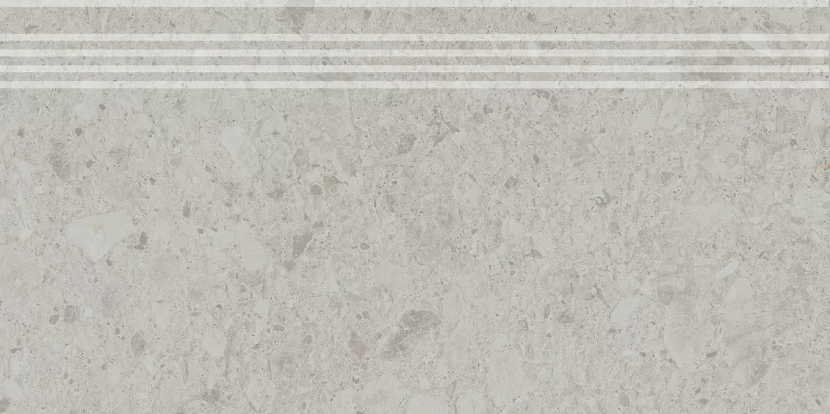 KERAMA MARAZZI Ступень Чеппо ди Гре серый светлый матовый обрезной 30x60x0,9