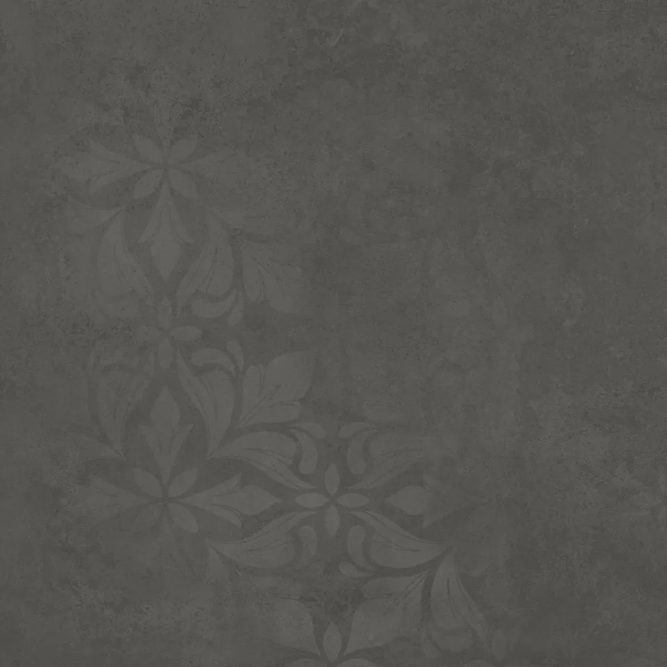 KERAMA MARAZZI Хадду серый тёмный матовый декорированный 40,2x40,2x0,8