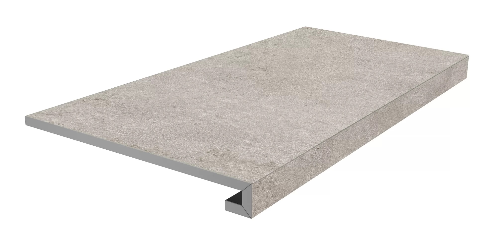 KERAMA MARAZZI Ступень фронтальная клееная Портленд серый светлый матовый обрезной 33x80x0,9