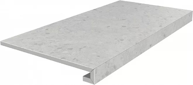 KERAMA MARAZZI Ступень клееная Терраццо серый светлый  33x60x0,9