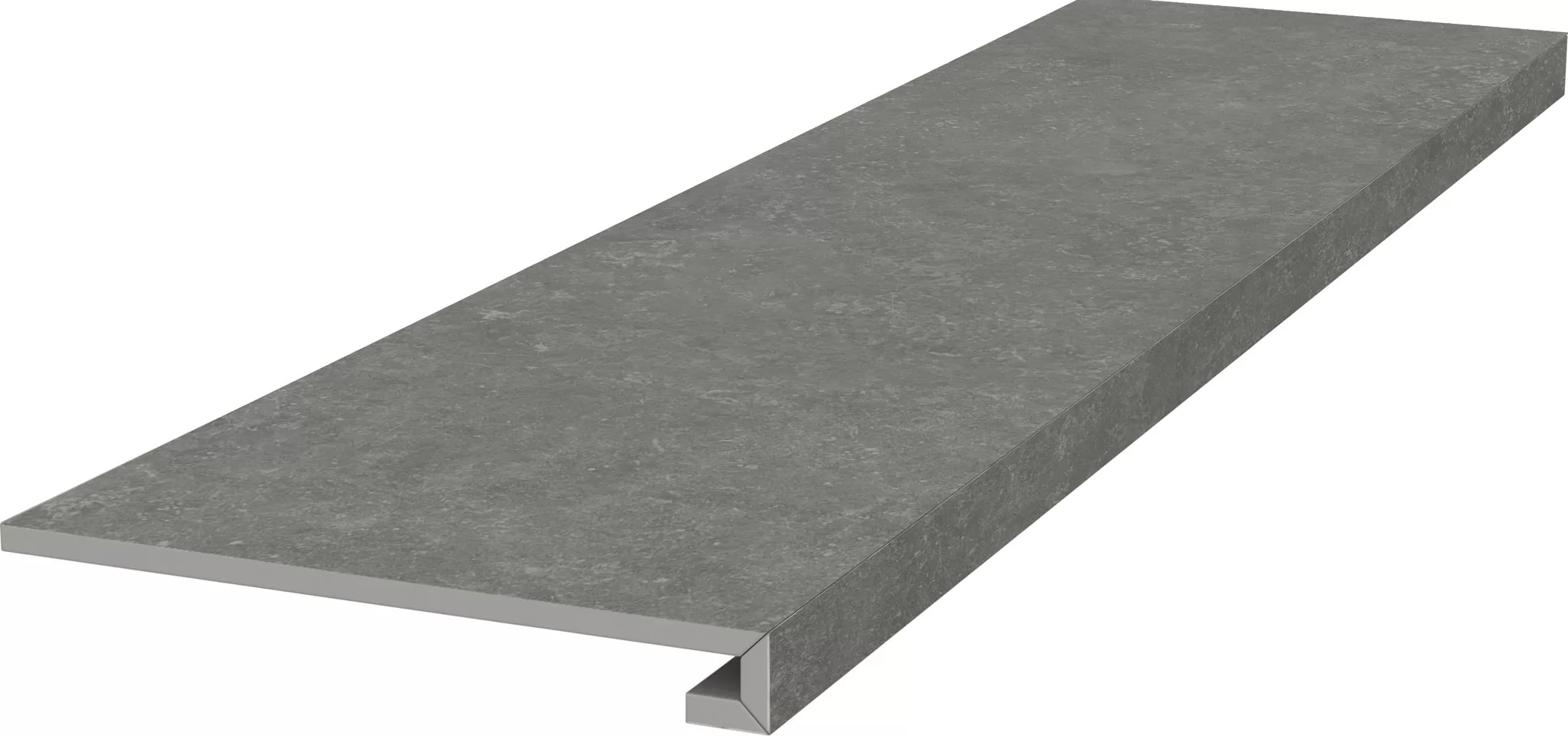 KERAMA MARAZZI Ступень фронтальная клееная Касабланка HP серый тёмный матовый обрезной 33x119,5x0,9