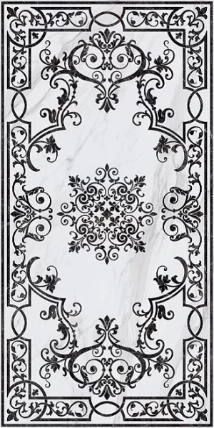 KERAMA MARAZZI Монте Тиберио белый декорированный лаппатированный обрезной 119,5x238,5x0,9