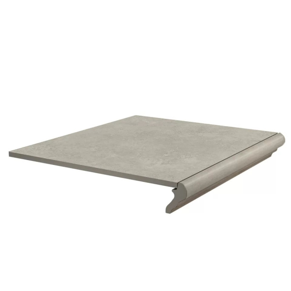 KERAMA MARAZZI Ступень фронтальная Хадду серый светлый матовый 40,2x34x0,8