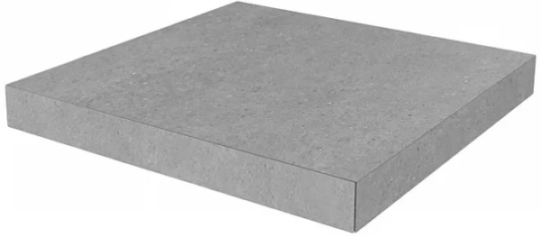 KERAMA MARAZZI Ступень угловая клееная Фондамента серый светлый 33x33x0,9