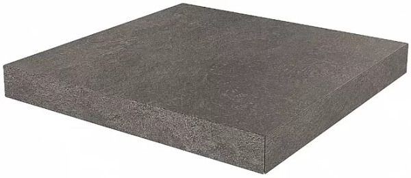 KERAMA MARAZZI Ступень угловая клееная Про Стоун антрацит  33x33x0,9