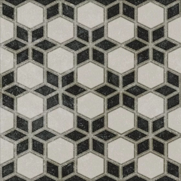KERAMA MARAZZI Декор Фреджио 4 черно-белый 20x20x0,8