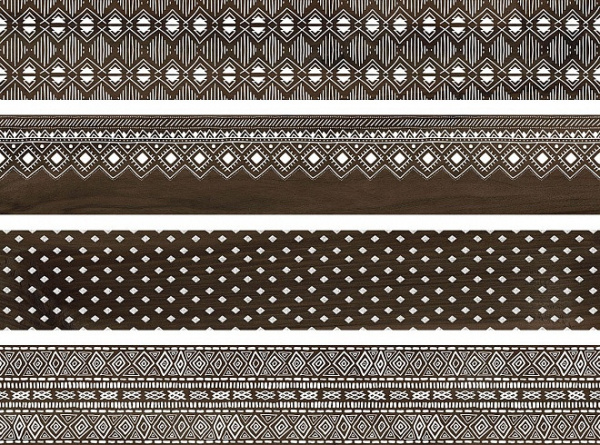 KERAMA MARAZZI Про Вуд коричневый декорированный обрезной 30x179 керамогранит