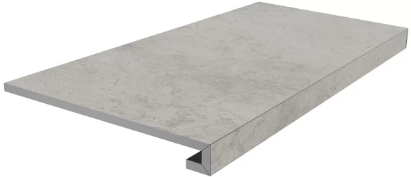 KERAMA MARAZZI Ступень клееная Риальто серый светлый матовый 33x80x0,9