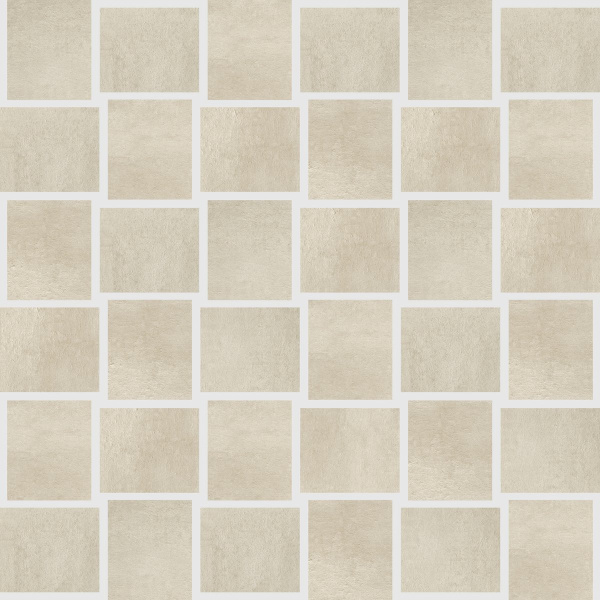 GIGACER Concrete Action Mosaic White 30x30