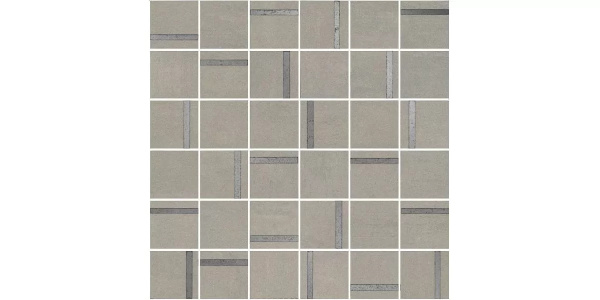 KERAMA MARAZZI Декор Гварди 2 мозаичный серый светлый матовый обрезной 30x30x0,9