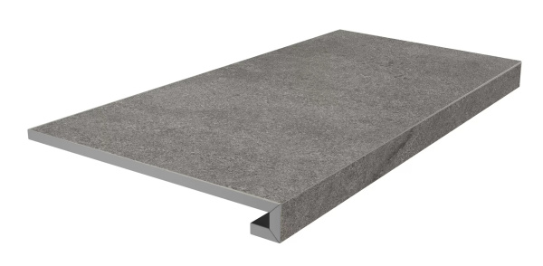 KERAMA MARAZZI Ступень фронтальная клееная Портленд серый тёмный матовый обрезной 33x80x0,9