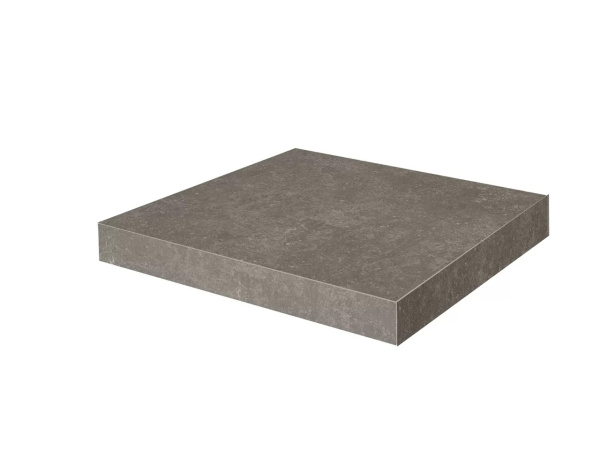 KERAMA MARAZZI Ступень угловая клееная Касабланка HP коричневый матовый обрезной 33x33x0,9
