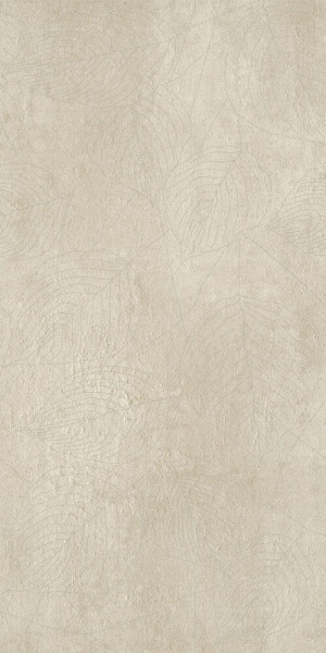 GIGACER Concrete Signs White Leaves 60x120
