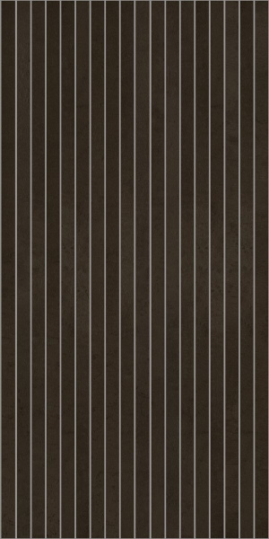 GIGACER Concrete Brown Concrete Ret. Stripes Mosaic 15x120