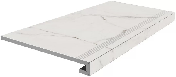 KERAMA MARAZZI Ступень клееная Монте Тиберио бежевый светлый лаппатированный 33x80x0,9
