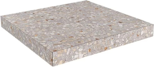 KERAMA MARAZZI Ступень угловая клееная Терраццо бежевый  33x33x0,9