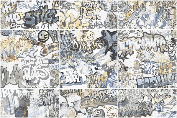 ENERGIEKER City Plaster Decoro Graffiti White Natural Ret. 60x120