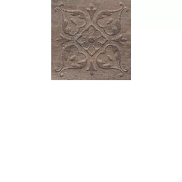 KERAMA MARAZZI Вставка Браш Вуд коричневый тёмный  9,9x9,9x0,8 (2_SG1550)