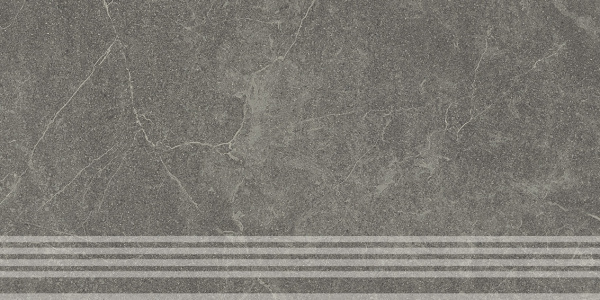 KERAMA MARAZZI Ступень Эстерель серый тёмный матовый обрезной 30x60x0,9