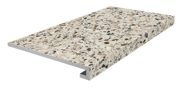 KERAMA MARAZZI Ступень фронтальная клееная Бричиола бежевый светлый матовый обрезной 33x60x0,9