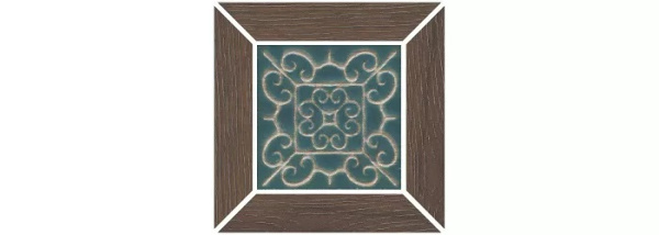 KERAMA MARAZZI Вставка Тровазо наборный коричневый темный матовый 13x13x0,9