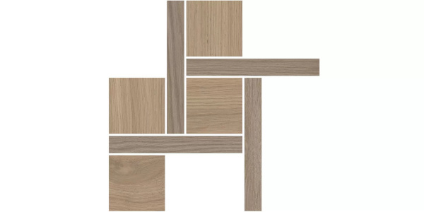 KERAMA MARAZZI Декор Альберони 2 мозаичный коричневый светлый матовый обрезной 27,5x27,5x0,9