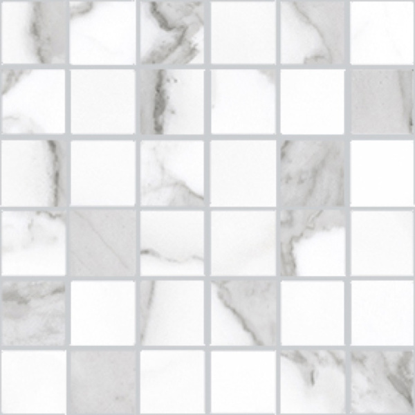 TAGINA Statuario Statuario Nat Ret. Mosaico 5-5 30x30