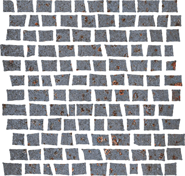 SERENISSIMA Costruire Mos Random Met Nero 30x30