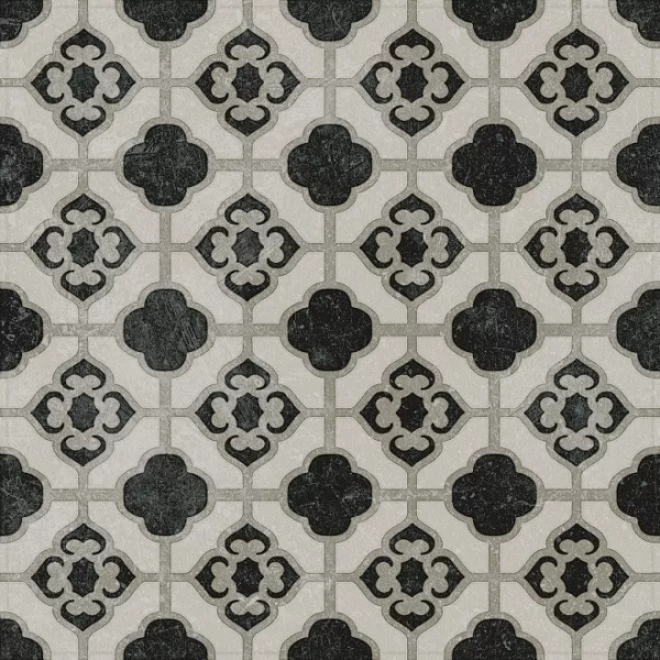KERAMA MARAZZI Декор Фреджио 3 черно-белый 20x20x0,8