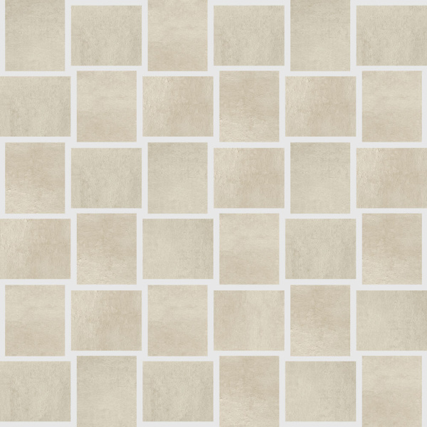 GIGACER Concrete Action Mosaic White 30x30