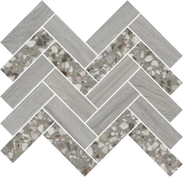 KERAMA MARAZZI Декор Монтиони мозаичный серый 34х35,5x0,9