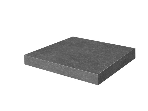 KERAMA MARAZZI Ступень угловая клееная Касабланка HP антрацит матовый обрезной 33x33x0,9