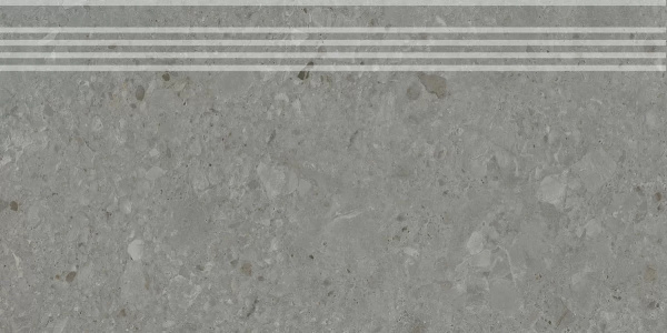 KERAMA MARAZZI Ступень Чеппо ди Гре серый тёмный матовый обрезной 30x60x0,9
