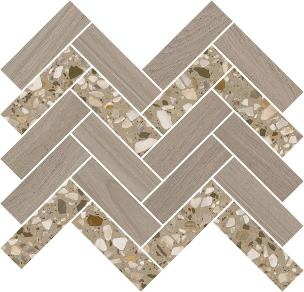 KERAMA MARAZZI Декор Монтиони мозаичный коричневый светлый 34x35,5x0,9