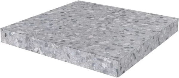 KERAMA MARAZZI Ступень угловая клееная Терраццо серый  33x33x0,9