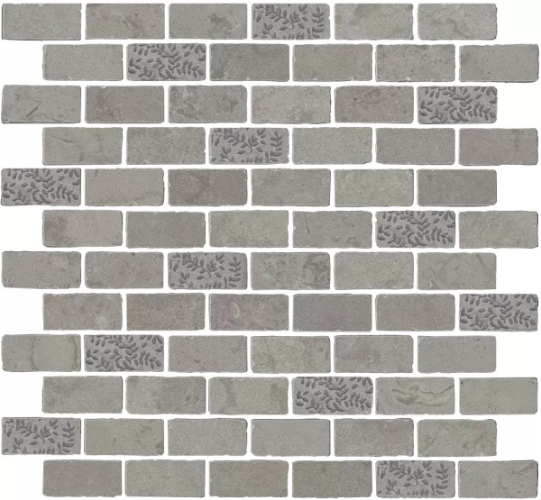 KERAMA MARAZZI Декор Про Лаймстоун Антика 2 мозаичный серый матовый 32х30х0,9