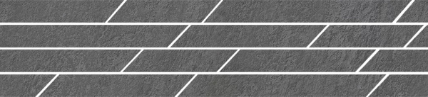 KERAMA MARAZZI Бордюр Гренель серый темный мозаичный 46,8x9,8x0,9
