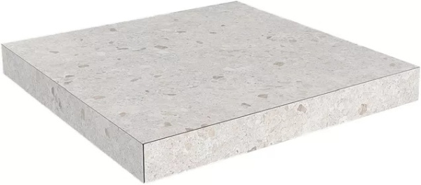 KERAMA MARAZZI Ступень угловая клееная Терраццо бежевый светлый  33x33x0,9