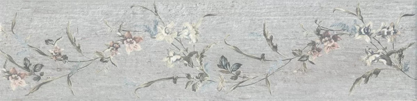 KERAMA MARAZZI Кантри Шик серый матовый декорированный 9,9x40,2x0,8
