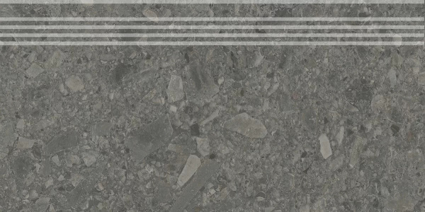 KERAMA MARAZZI Ступень Чеппо ди Гре антрацит матовый обрезной 30x60x0,9