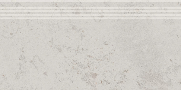 KERAMA MARAZZI Ступень Про Лаймстоун серый светлый натуральный обрезной 30x60x0,9