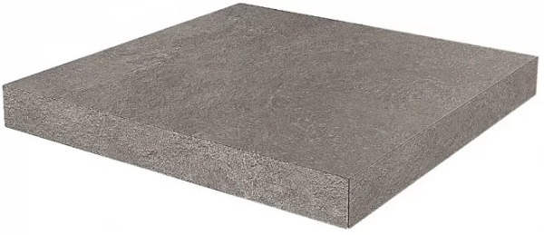 KERAMA MARAZZI Ступень угловая клееная Про Стоун серый темный 33x33x0,9