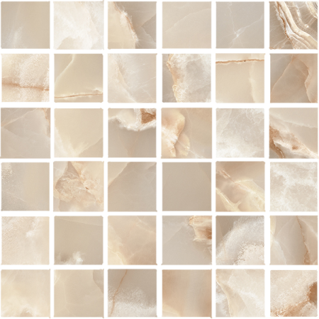 TAGINA Onice Reale Ambra Lucidato Ret. Mosaico 5-5 30x30