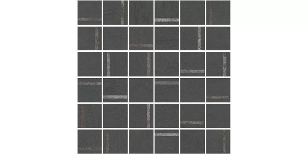 KERAMA MARAZZI Декор Гварди 2 мозаичный антрацит матовый обрезной 30x30x0,9