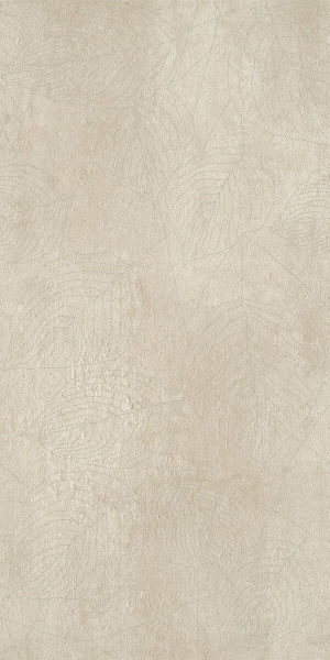 GIGACER Concrete Signs White Leaves 60x120