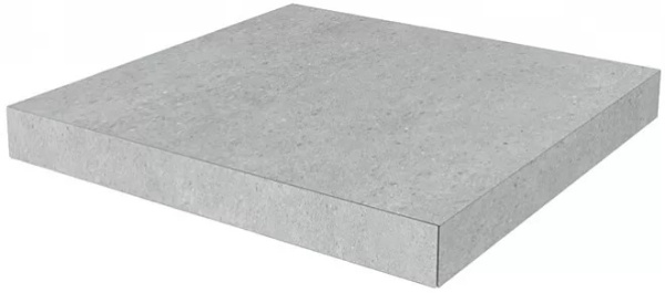 KERAMA MARAZZI Ступень угловая клееная Фондамента пепельный светлый 33x33x0,9