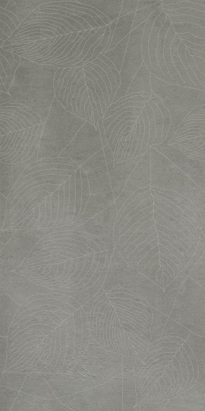 GIGACER Concrete Signs Grey Leaves 60x120